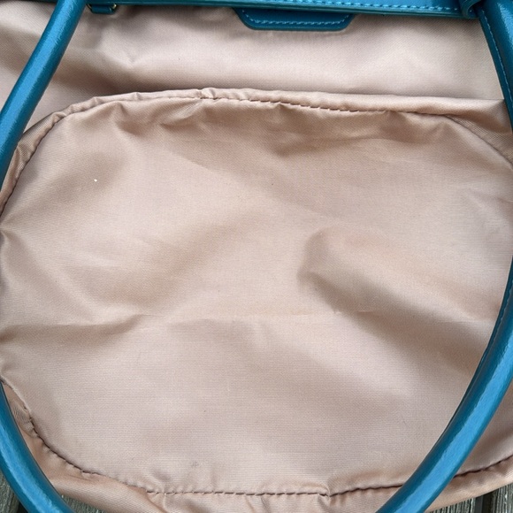 New AOTA Bag purse tote teal blue gold (Vagan) Crossbody/Handbag large - Picture 9 of 11